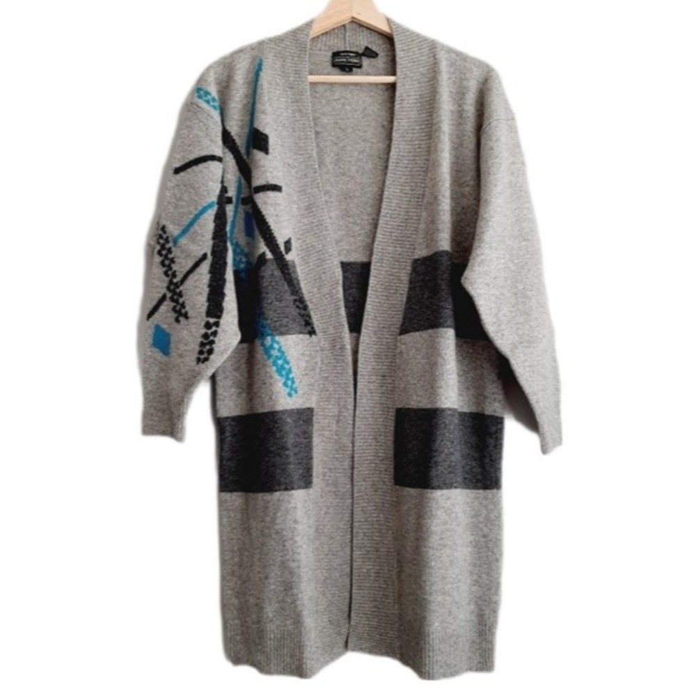 VINTAGE Renee Tener For Jeanne Pierre Lambswool Cardigan Sweater Sz L